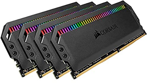 CORSAIR DOMINATOR PLATINUM RGB 64GB (4x16GB) DDR4 3200 (PC4-28800) C16 1.35V Desktop Memory - Black