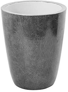Fink MELUA Übertopf,Porzellan,grau-Silber Höhe 37cm, Ø 29cm 120005