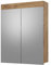Vicco Badspiegelschrank Luna, Badezimmerspiegel, Eiche, 60 x 77 cm
