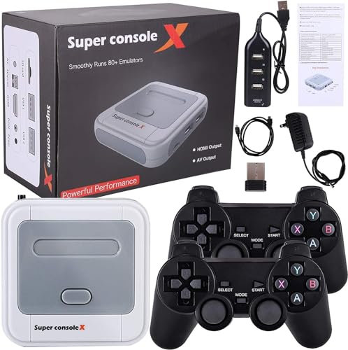 Game Box Super Console X 256G Supreme 4K HD WiFi Videospielkonsolen mit 50000+ Spielen Retro Mini TV Box
