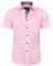 J.VER Men's Dress Shirt Short Sleeve Regular Fit Formal Shirt Button Down Business Casual Wedding Work Office Stretch Non Iron Pink XL