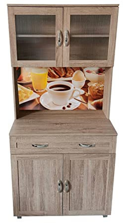 HTI-Living Küchenbuffet 1 Schublade Blanca Bistro Küchenschrank Hochschrank Sonoma