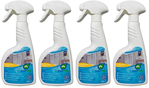 KaiserRein Bio Duschkabinenreiniger mit Lotuseffekt/Abperleffekt 4 x 500ml für die einfache Reinigung ohne nachwischen streifen freies abtrocknen