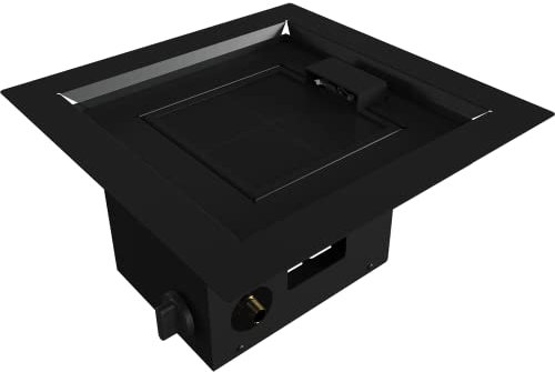 KRATKI AQF1 Tragbarer Gasbrenner kann als Einsatz für Tischgehäuse und Außenheizung dienen Manuelles Steuerungssystem 13 kW Propangas G30/50 mbar angetrieben 20 x 39,5 cm Stahl schwarz