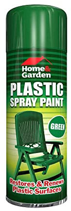 Classic Signature - 12 x Plastic Green Spray Paint 300ml / 1x Pair of Disposable Gloves, Aerosol Spray used for Metal Wood and Plastic and Glass