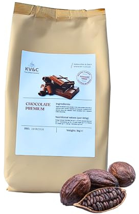 KV&C - Premium Granulated Instant Hot Chocolate 1KG | Bulk Buy | High Cocoa | Creamy Frothy Rich Flavour | Home | Office | Baking | Cooking | Vending (5 x 1kg Bag)