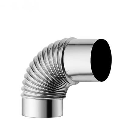 Codo de tubo de estufa resistente al calor para estufas de acero inoxidable codo de 90 grados, tubo de chimenea de 90°, tubo de estufa de humos múltiple de 80 mm