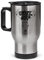 Tassendruck Edelstahl-Thermobecher mit Spruch - Buck Off - Coffee to Go Becher mit Geweih, Reisebecher, Jäger Geschenke, Jagd Zubehör, Waidmannsheil | Silber, 390 ml