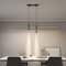 Lámpara Colgante Moderna Lámpara de Comedor Cocina Negra LED Iluminación Colgante Regulable por Control Remoto con 2 Focos de Techo para Mesa de Comedor Sala de Estar Bar Lámpara de Oficina (L100cm)