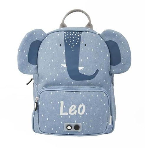 Personalisierbarer Rucksack Kindergartenrucksack von Trixie Baby mit Wunschname (Elefant)