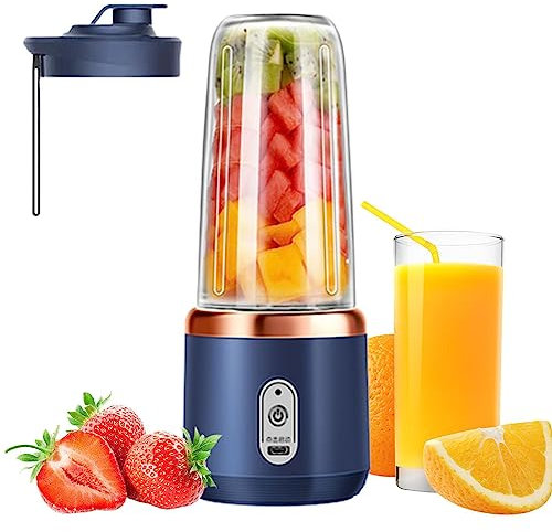 Onlynery Blender Portable, Blender Portable Smoothie Mixer, Mixeur Portable pour Smoothies, Multifonctionnel Blender Smoothie, Personal Fresh Juice Mixer Bouteille À Emporter, FreshJuice Mixer