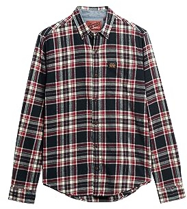 Superdry Herren Langärmliges Baumwoll-Holzfällerhemd