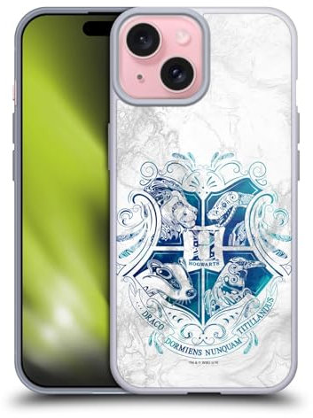 Head Case Designs Offizielle Harry Potter Hogwarts Aguamenti Deathly Hallows IX Soft Gel Handyhülle Hülle kompatibel mit Apple iPhone 15
