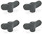 Ganter Normelemente | Flügelmutter GN 634-40-M5-E-DSG | 4 Stück | Flügelgriff | schwarz Kunststoff | Gewinde M5