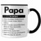 Trendation - Papa Tasse Geschenk Spruch für Vatertag Definition Geschenkidee für Papa von Sohn Tochter Kindern Bester Vater der Welt (Schwarz)