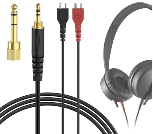 GEEKRIA Audio Cable Compatible with Sennheiser HD25, HD25-1, HD25-1 II, HD25-13, HD25-C Headphones Cable, 1/8 (3.5mm) Replacement Stereo Cord (8 ft / 2.5 m)