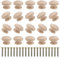 MengH-SHOP Pomos para Muebles de Madera 30mm Sin Pintar Perillas de Cajón Redondas Tiradores de Muebles con Tornillo Perillas Manijas para Armario Cajón Aparador Cocina 20 Piezas