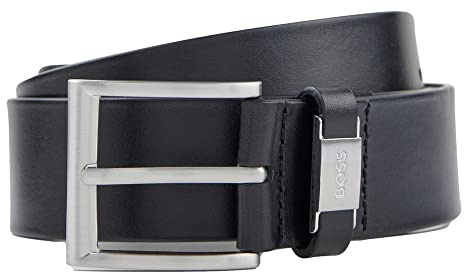 BOSS Leder Gürtel Connio Leather Belt W115 Black schwarz