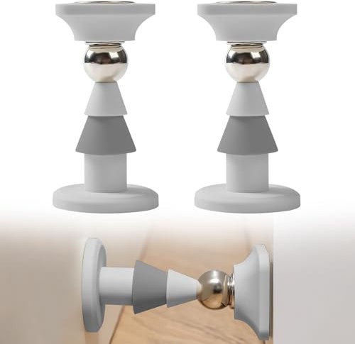 2PCS Door Stopper,TüRstopper Magnet TüRstopper TüRstopper Boden TüRhalter TüRstopper Boden Kleben TüRstopper Boden Schwer TüRstopper Edelstahl TüRstopper Magnetisch Magnet TüRhalter Door Stop (grau)
