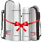 Milton Combo Vacuum Flask for Hot Drink (34 oz & 25 oz), Stainless Steel Double Walled Insulated Water Bottle for 24 Hour Hot and Cold Drinks with Cover, Thermosteel Flip Lid 1000 and 750 ml