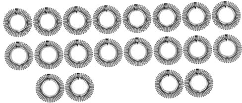 Healeved 20piezas Peines Circulares Elásticos Para Cabello Diademas Flexibles De Plástico Para Maquillaje Ducha y Deportes