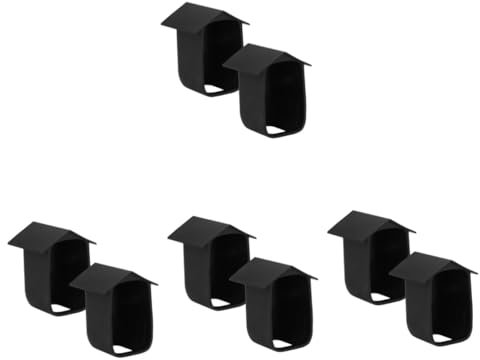 HOMSFOU 4sets Case Casing Film Solar Wired Doorbell Home Security Outdoor Security Monitor Outdoor Mount Protective Protector Cameras Weatherproof Shield Nest Black 2pcs*4
