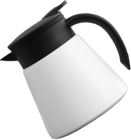 VINTORKY Isolierflasche 650 Ml Doppelschichtiger Edelstahl-thermoskanne Auslaufsicher für Zuhause Büro Reisen Weiß