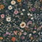 CiCiwind Self Adhesive Wallpaper 44CM×3M Navy Peel and Stick Contact Paper Waterproof Sticky Back Plastic Dark Blue Floral Vinyl Wrap for Wall Cabinets Furniture Decorate