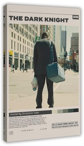 GJHTQLP Filmposter The Dark Knight auf Leinwand, Schlafzimmer-Dekor, 60 x 90 cm