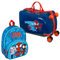 Kinderkoffer Ride-On Spidey, Koffer Set mit Kinderrucksack, Personalisiert mit Name, Trolley zum Draufsitzen, Handgepäck Reisekoffer