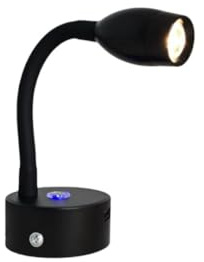 MARVIX 12V 24V LED Reading Light Touch Dimmable Flexible Gooseneck Spotlight USB Charging Port Caravan Campervan Motorhome boat Map Lamp