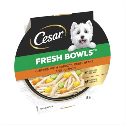 CESAR® Fresh Bowl Adult Dog with Chicken,Carrots,Beans,Pumpkin in Gravy 85g
