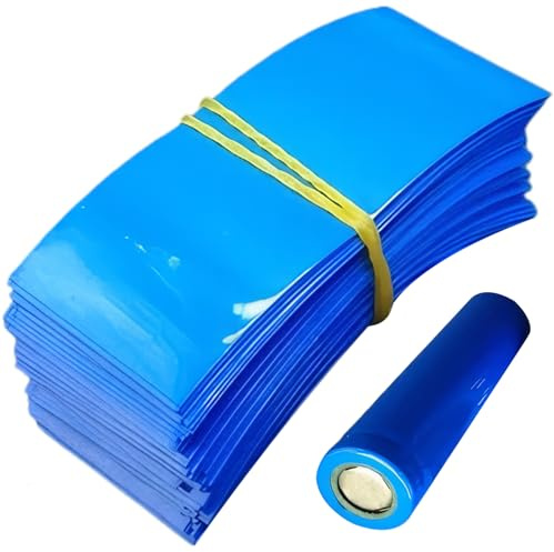 100 Pieces 21700 Battery Wraps, Stable Battery Wrap PVC Heat Shrink Wrap Tube, Insulated Heat Shield for Outer Packaging Tube Film, Blue