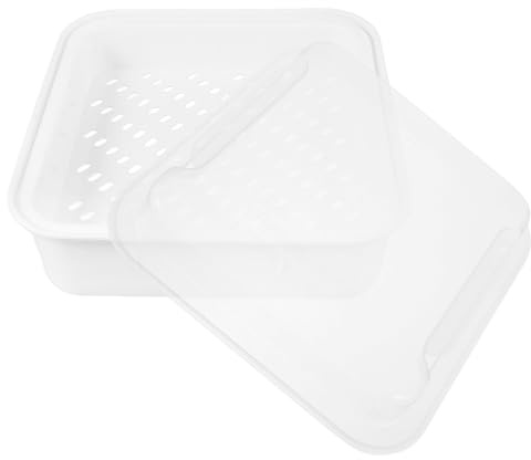 ifundom Vaporera de Plástico para Microondas Doble Utensilio Seguro y Reutilizable para Cocinar al Vapor Verduras Pescado y Carne Fácil Limpieza y Almacenamiento Resistente y Ligera