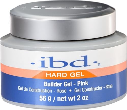 IBD Hard Gel - UV Builder Gel Pink, 1er Pack (1 x 56 g) – MADE IN USA – Gel costruttore premium per unghie in gel