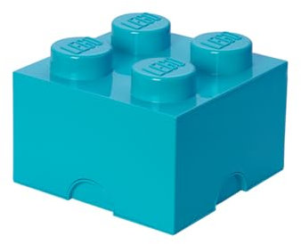 LEGO Storage Brick With 4 Knobs, in Medium Azure