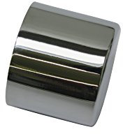 Gardinia Endkappen für Gardinenstangen, 2 Stück, Serie Chicago, Durchmesser 20 mm, Metall, Chrom, Ø 20 mm, 33177