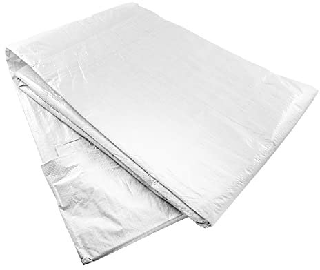 Wurko - Toldo Rafia 4,90 x 7,90 m Sombra Blanco Con Ollaos (5 x 8 Metros Totales)