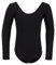 tanzmuster ® Ballettanzug Mädchen Langarm - Lilly - aus Baumwolle, Ballettbody Kinder Ballett Trikot in schwarz, Größe 152/158