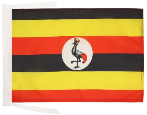 AZ FLAG - Flagge Uganda - 45x30 cm Mit Kordel - Ugandische Fahne 30 x 45 Cm - Flaggen