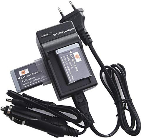 DSTE®（2 Pack） Ersatz Batterie und DC161E Reise Ladegerät Compatible für Canon NB-13L PowerShot G5X G7X G9X, G5X Mark II, G7X Mark II, SX620 HS, SX720 HS, SX740 HS Digital Kamera