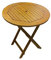 P&J Mesa plegable de madera, redonda, diámetro 70 cm, con agujero para sombrilla (diámetro 70 cm)