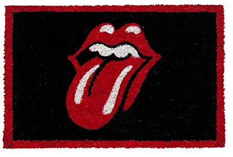 Out of the blue Rolling Stones Lips Door Mat Fußmatte, Kokosnussfasern, schwarz, 60 x 40 x 1.8 cm