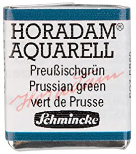 Schmincke – HORADAM® AQUARELL - feinste Künstler-Aquarellfarben, 528 Preußischgrün, 14 528 044, 1/2 Näpfchen