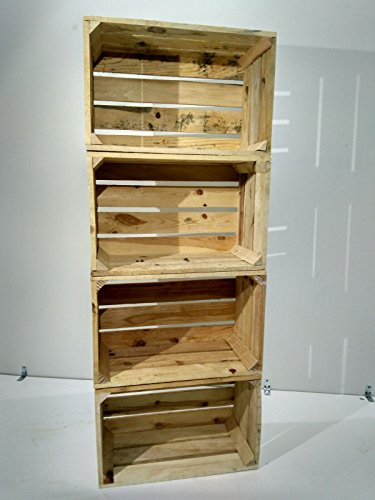 DECORANDO CON SAM Set 4 Cajas DE Madera Pino Natural Vintage