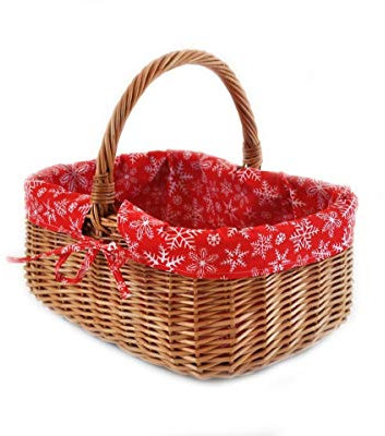 PM24 MyBer® K12-014 Panier en osier avec motif hiver Marron