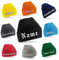 Generic Strickmütze (Beanie) mit Wunschtext Bestickt (dunkelblau)