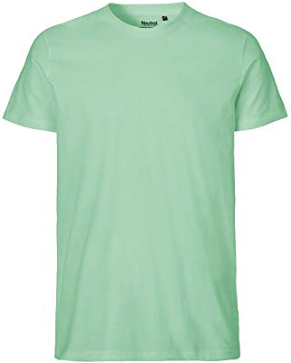-Neutral- T-Shirt, 100% Bio-Baumwolle. Fairtrade, Oeko-Tex und Ecolabel Zertifiziert, Textilfarbe: Mint, Gr.: 3XL