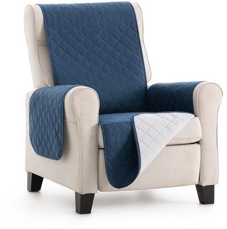 Lanovenanube - Funda sillón Acolchado Mallorca - Práctica - 1 Plaza - Color Azul C04