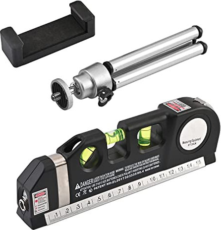 Utoolmart Cross Laser Levels Class II Measure Tool With Tripod And Clip Spirit Level ABS Plastic And Aluminum Alloy For Hanging Pictures, Installing Shelving 1pcs